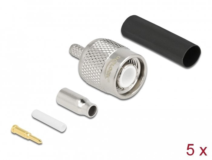 Tnc Stecker Zum Crimpen Rg-174   Rg-316 Mit Passendem Schrumpfschlauch - 5 Stück