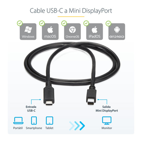 EAN 0065030878722 - StarTech.com CDP2MDPMM6B adaptador de cable de vídeo USB Tipo C Negro imagen 9