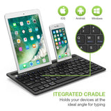 Techly Mini Wireless Keyboard 78 Keys 2 Channels With Hotkeys And Tablet Stand