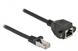 Delock Netzwerk Verlängerungscable S Ftp Rj45 Stecker Zu Rj45 Buchse Cat.6a 50 Cm Schwarz