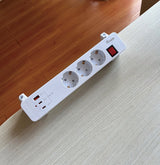 Equip Meckdosenleime 3xschuko 2xusbc Usba+Switch Cl Pla.