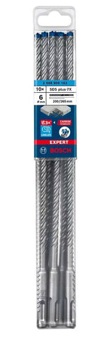 Bosch Professional Expert Broca Percutor Sds-Plus-7x, Ø 6 Mm, 10 Piezas Longitud Útil 200 Mm 2608900162
