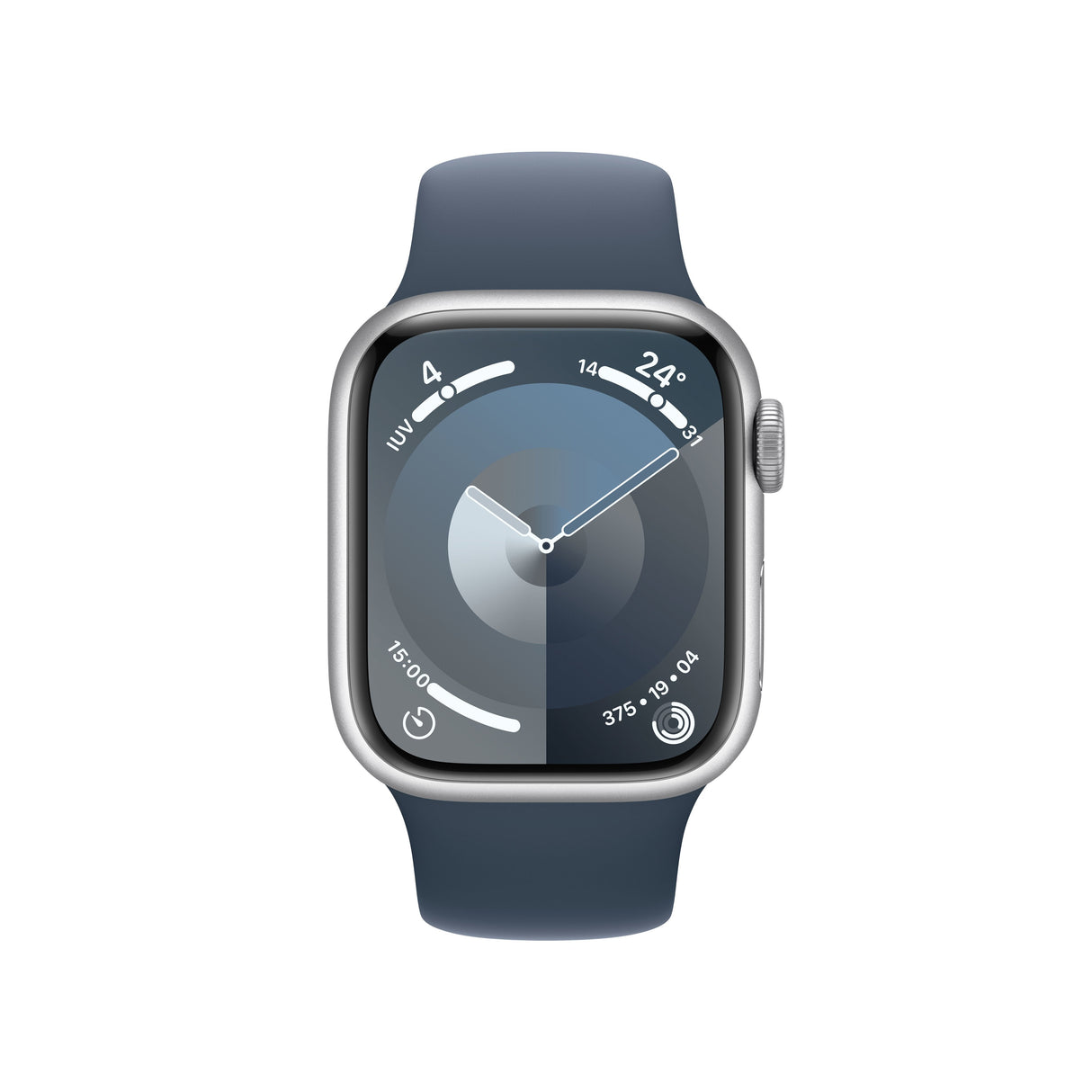 Apple Watch S9 Aluminio Cellular 41mm Plata (Sportarmband Sturmblau) M/L