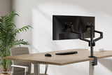 Neomounts By Newstar Soporte De Escritorio 17"-27" 2 Monitores 3gelenk Negro Max.8kg
