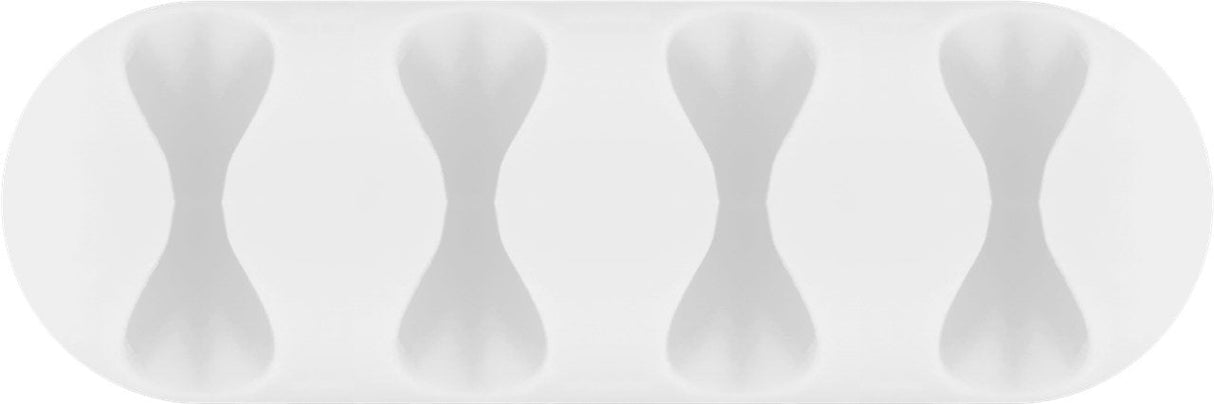 Juego De 2 Piezas Para Organizar Y Sujetar Cables, Extraíble, Gestión De Cables 4 Ranuras, Blanco, Blister