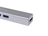 Adaptador Usb-C 5en1 Equip Hdmi  3 Puertos Usb 3.0  Lector De Tarjetas