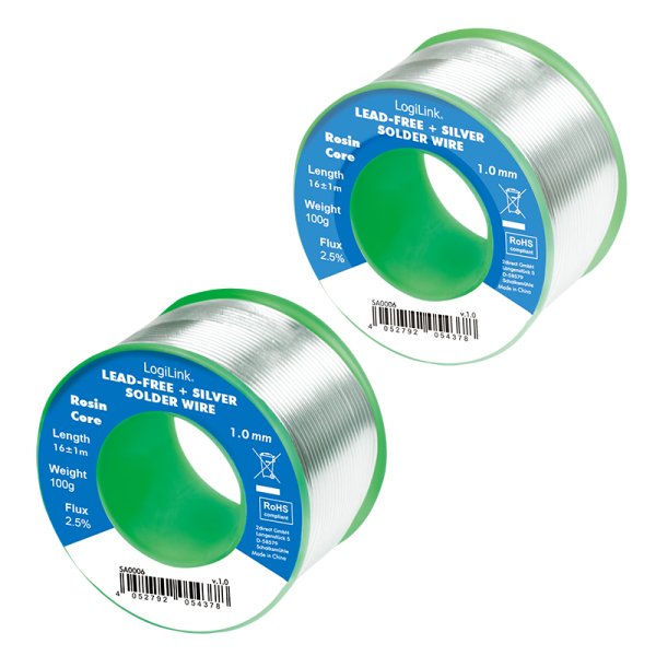Carrete De Estaño 1mm  100gr Sin Plomo + Plata Logilink