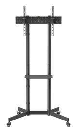 Aisens Soporte De Suelo Eco Con Rueda, Bandeja Para Dvd Para Monitor/Tv 45kg De 37-70, Negro