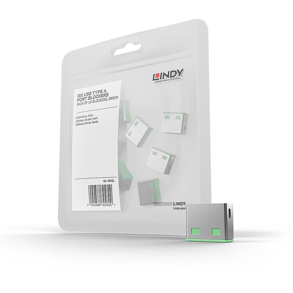 EAN 4002888404617 - Lindy 40461 bloqueador de puerto USB tipo A Verde Acrilonitrilo butadieno estireno (ABS) 10 pieza(s) imagen 1