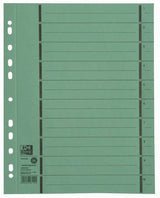 Oxford Trennblätter Din A4 250 G M² Verde