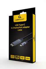 EAN 8716309121415 - Gembird CC-USB3C-DPF-01-6 adaptador de cable de vídeo 1,8 m USB Tipo C DisplayPort Negro, Gris imagen 3