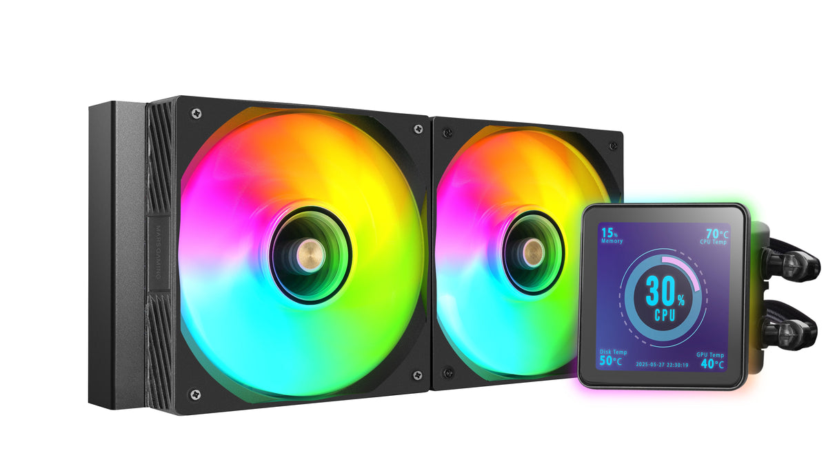 Refrigeración Líquida Cpu Mars Gaming Ml-Visionpro240   Todo En Uno 12 Cm Negro 1 Pieza(S)
