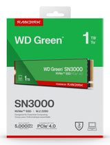 EAN 0718037907154 - SanDisk Green WD SN3000 NVMe 1 TB M.2 PCI Express 4.0 QLC 3D NAND imagen 4