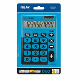 Milan Calculadora Touch Duo 10 Digitos Dual Blister Azul