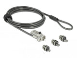 Navilock Notebook Sicherungscable Mit 3 Verriegelungskpfen Und Zahlenschloss Fr Kensington, Noble Wedge Und Nano Slot Und Zahlenschloss