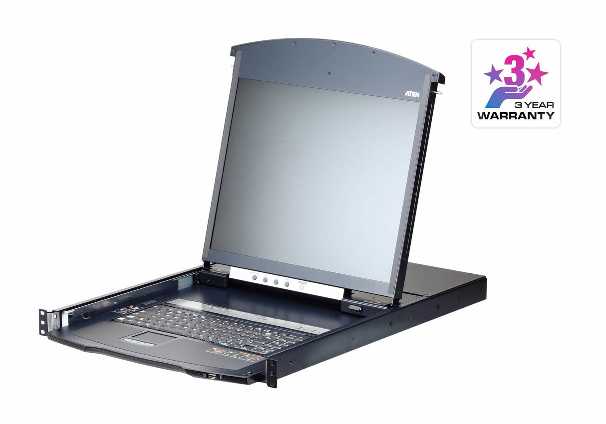 Aten 8-Puertos 19 Lcd Cat5e/6 Kvm Sobre Ip Switch Aten Kl1108vn, 1920 X 1200 Pixeles, Usb, Usb, Dvi-D, Dvi-D,Usb A,Vga (D-Sub), 10/100/1000base-T(X)