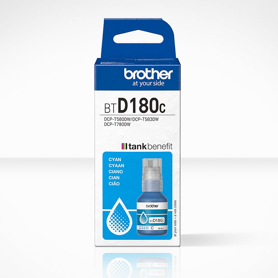 Tinta Brother Botella Btd180c Cian