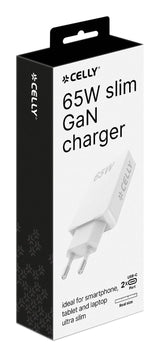EAN 8021735220916 - Celly SLIMTC2C65WWH cargador de dispositivo móvil Portátil, Smartphone, Tableta Blanco Corriente alterna  imagen 5