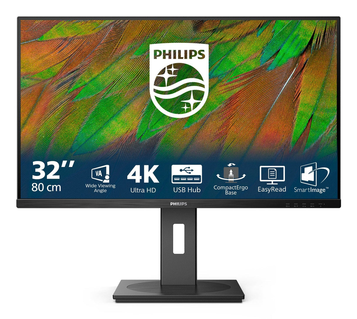 EAN 8721038001235 - Philips 3000 series 32B1N3800/00 pantalla para PC 81,3 cm (32") 3840 x 2160 Pixeles 4K Ultra HD LCD Negro imagen 1