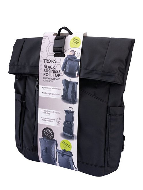 Troika Roll Top Rucksack Troika Negro Roll Top
