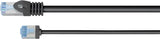 Cable Goobay Cat.6a Ultraflexible Delgado, U/Ftp Negro, 0,5 Metros, Conector Extracorto 74317