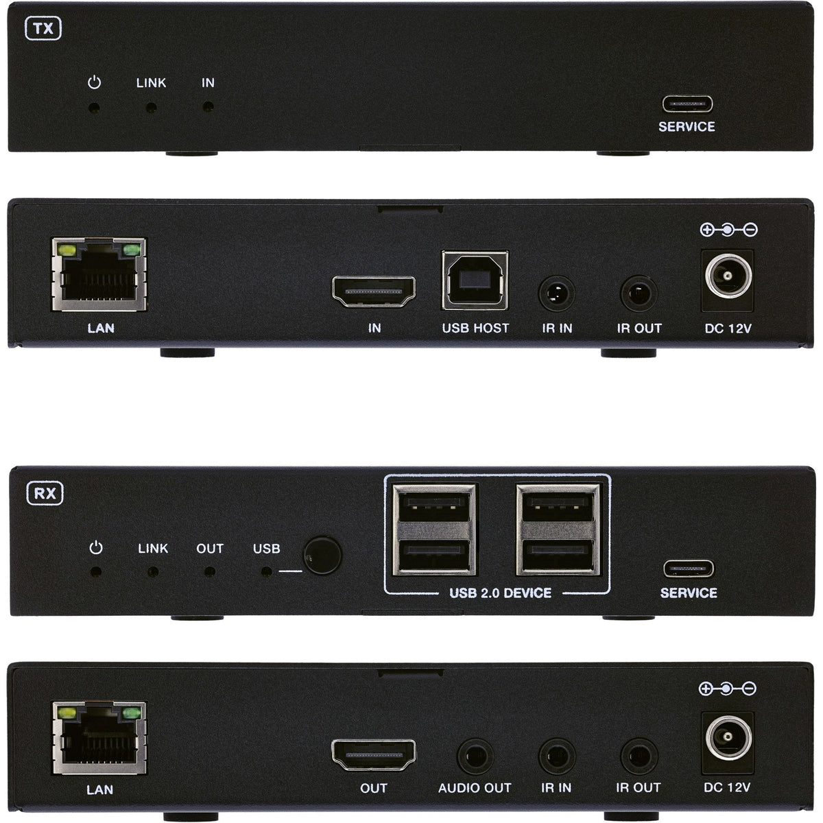 Kvm Extender Sobre Ip, Hdmi, 4k60hz, 4 Usb 2.0,100m, Set Inline