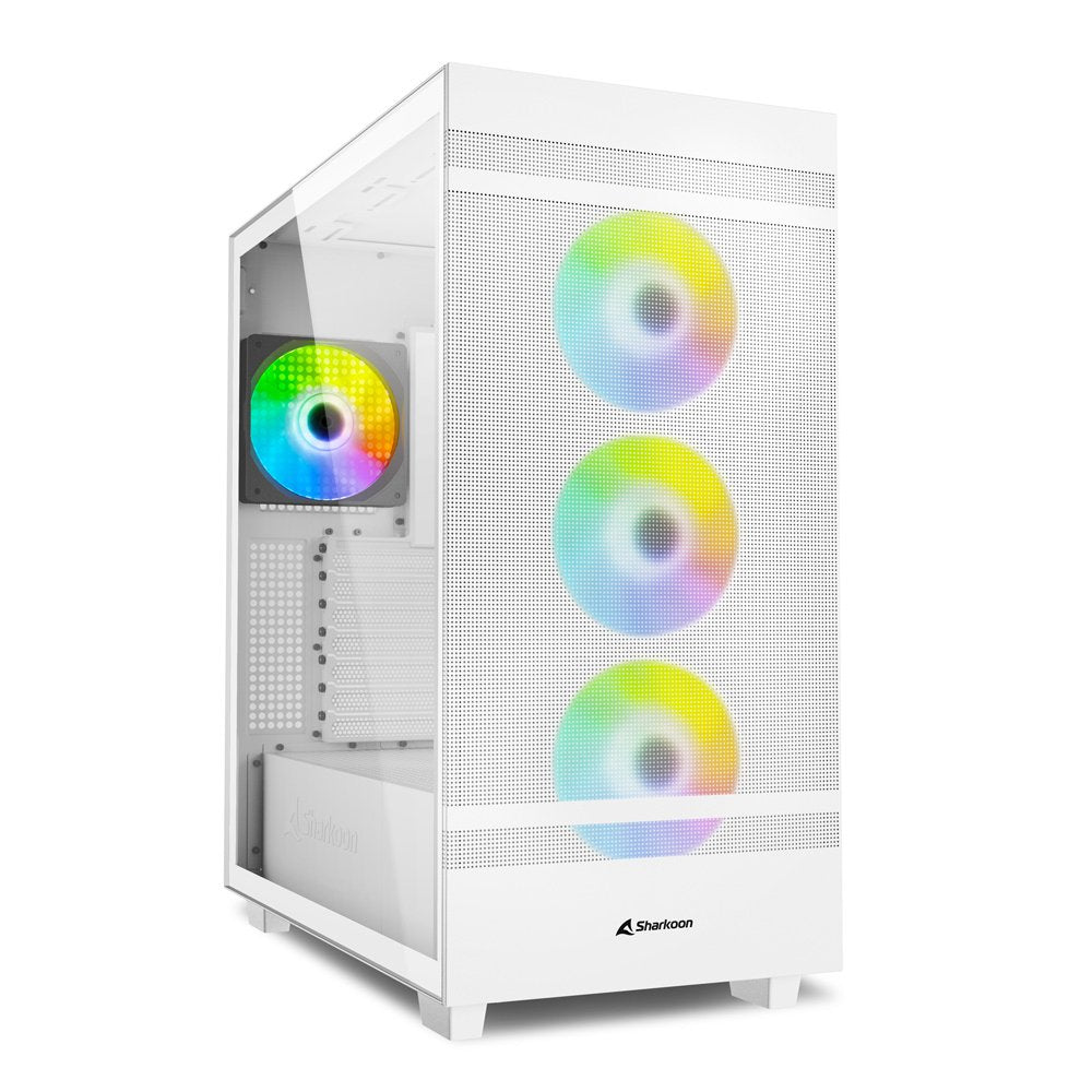 Caja Pc Sharkoon Rebel C50 Rgb Atx Full Tower Blanco 4044951038251