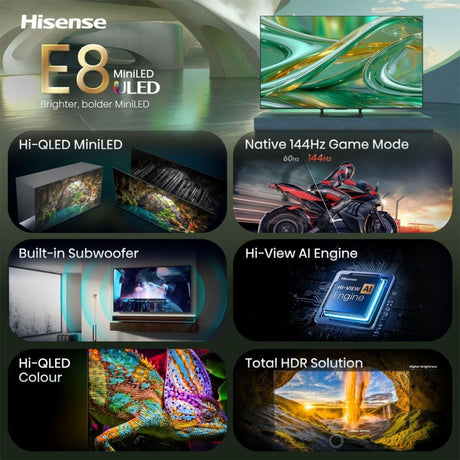 EAN 6942351434582 - Hisense 55E8S 139,7 cm (55") 4K Ultra HD Smart TV Wifi Negro imagen 2