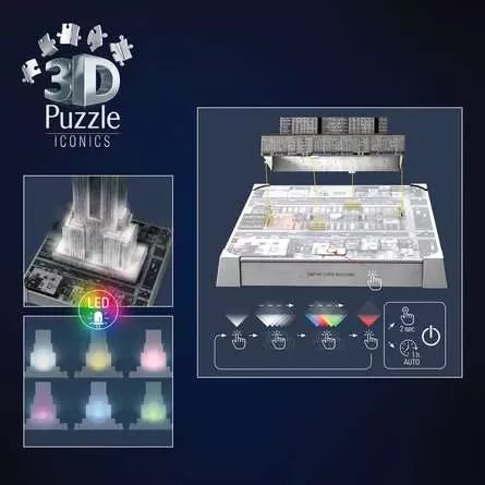 Ravensburger 3d Puzzle Iconics: Empire State Building - With Light 216 12008026