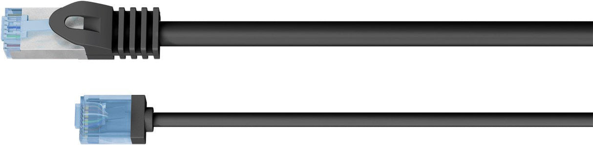 Latiguillo Cat 6a, U/Utp,  0.15 M, Negro, Lszh-Tpe  Slim Delgado Goobay