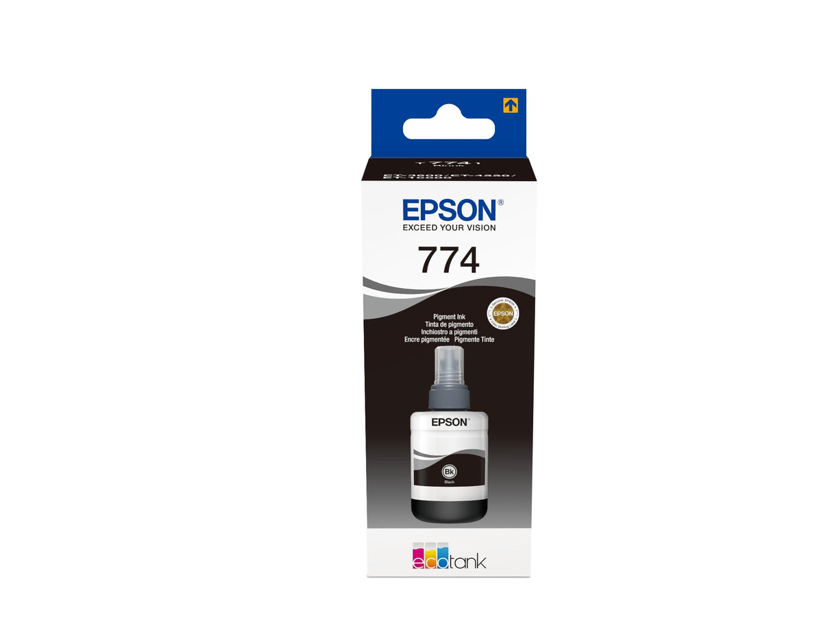 Tinta Original  Epson T774,Black Para  Epson L1455, L605, L655, Ecotank Et-3600, 4550, L1455, Workforce Et-16500, M100, M105