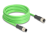 Delock 80409 Cable M12 Codificado D 4 Pin Macho A Hembra Pur (Tpu) 5 M