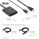 EAN 8719214472498 - CLUB3D CAC-1335 adaptador de cable de vídeo 1 m HDMI + USB DisplayPort imagen 1