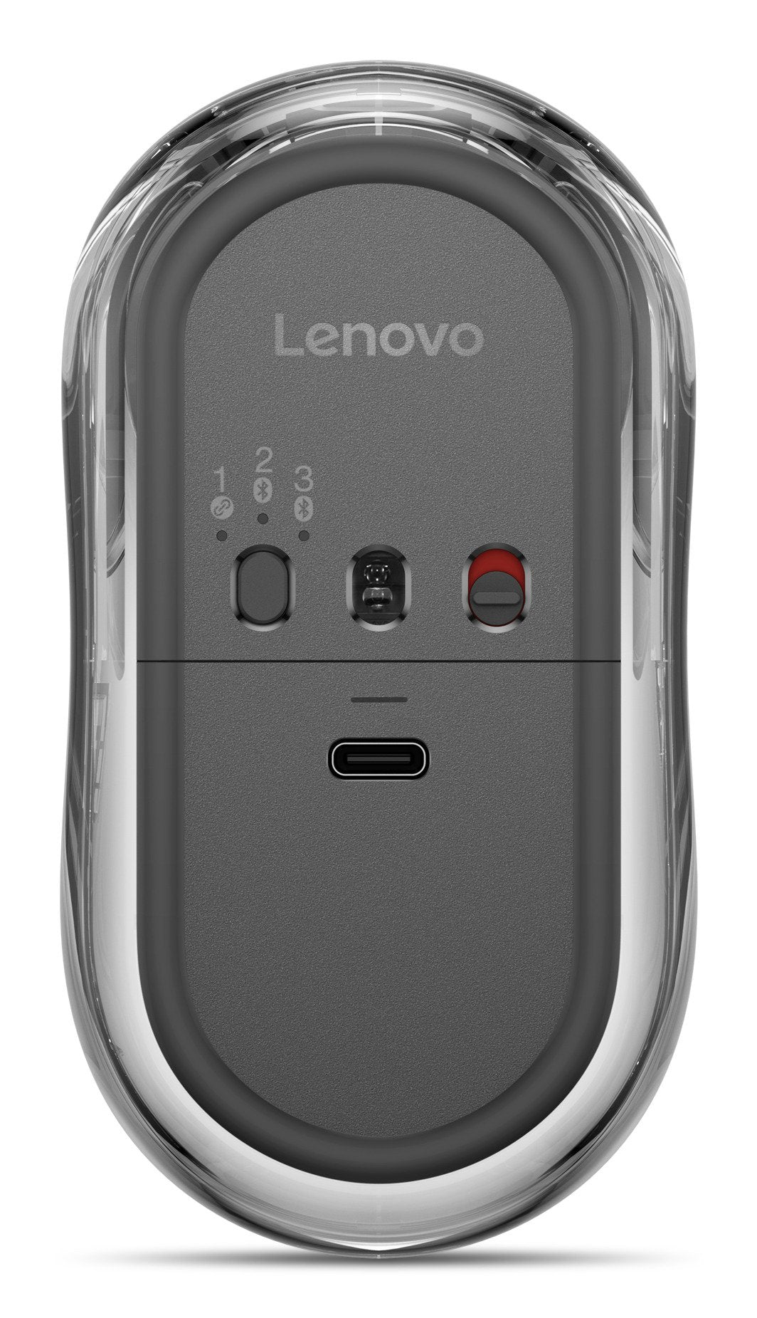 Lenovo 8000, Ambidiestro, Óptico, Bluetooth + Usb Type-A, 4000 Dpi, Gris