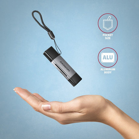 EAN 8595247907134 - Axagon CRE-DAC USB-C+ USB-A 5 Gbps MINI card reader 2-slot & lun SD/microSD lector de tarjeta USB 3.0 Typ imagen 6