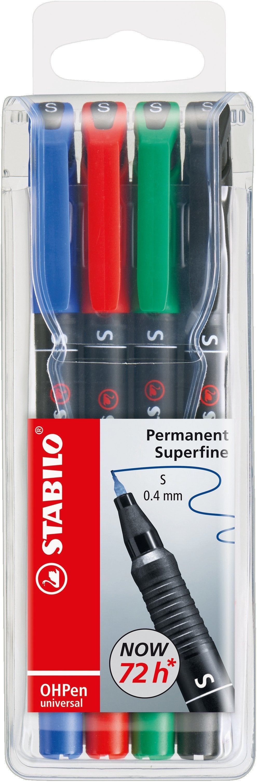 Stabilo Ohpen Pack De 4 Rotuladores Permanentes Trazo De 0.4mm  Colores Surtidos