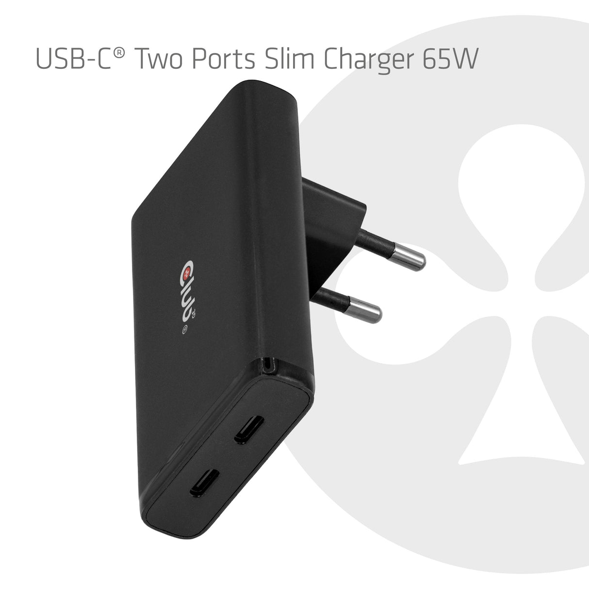 Club3d Cargador 2xusb Tipo C Slim Pd3.1 65w, Gan Retail