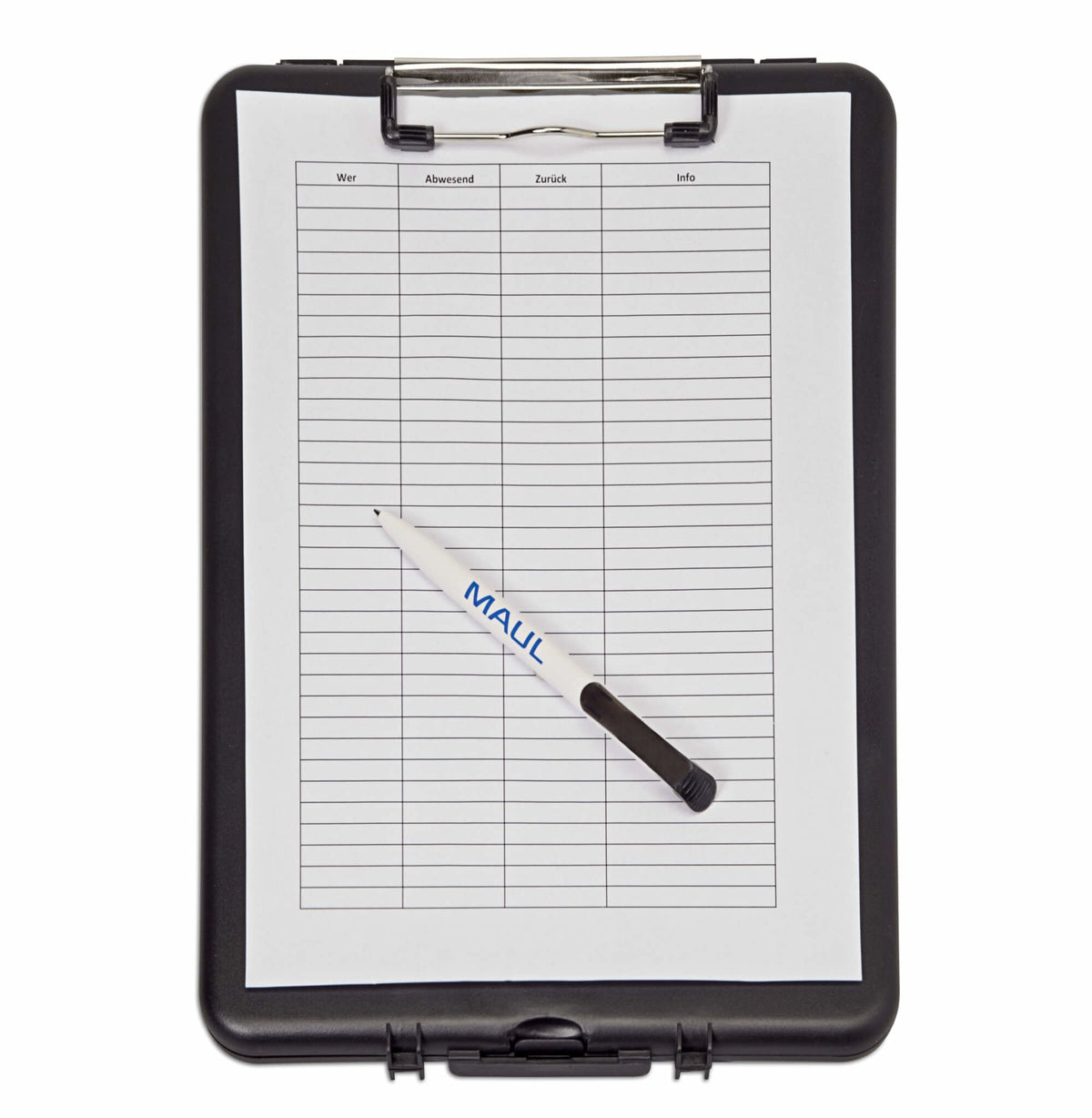 Jakob Maul Gmbh 2349090 Klemmbrett Negro A4 Plástico