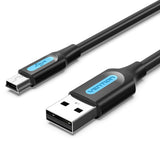 Cable Usb 2.0 Vention Combf Usb Macho Miniusb Macho 1m Negro