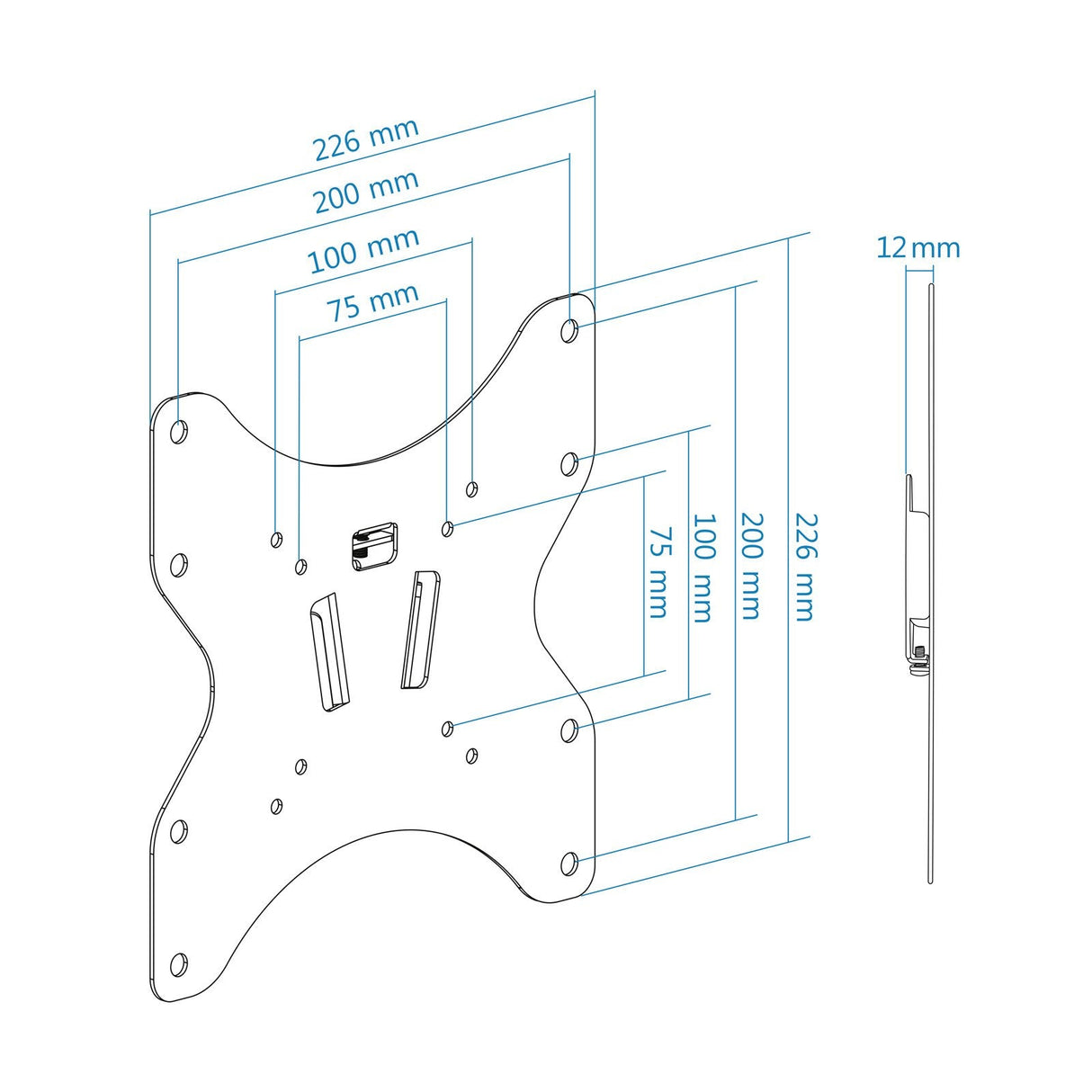 Tooq Soporte Fijo De Pared Para Tv De 23"-42" - Peso Max 35kg - Vesa 200x200mm - Negro