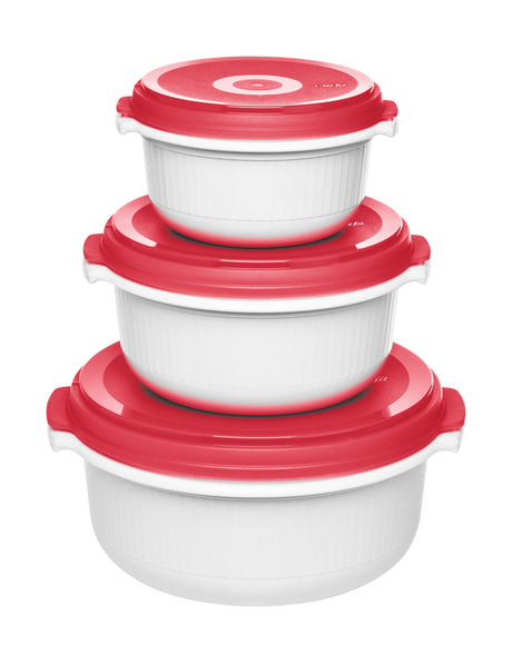 EAN 4009049461243 - EMSA 518999 recipiente de almacenar comida Rojo, Blanco 3 pieza(s) imagen 1