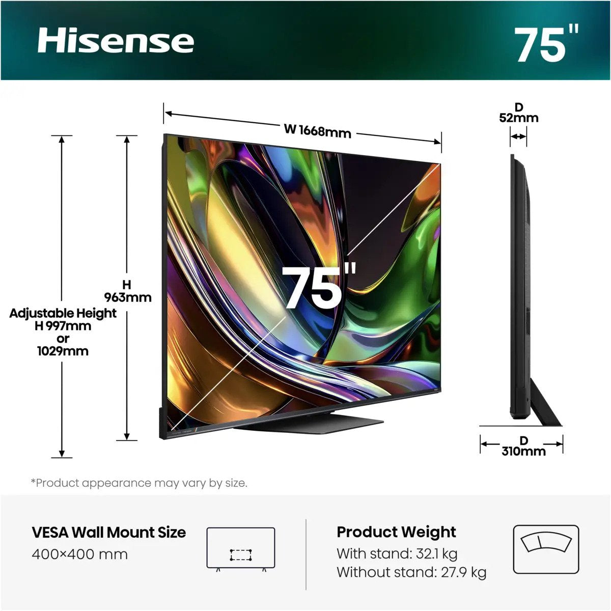 EAN 6942351436760 - Hisense 75UR8S 190,5 cm (75") 4K Ultra HD Smart TV Wifi Negro imagen 15