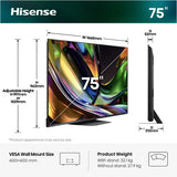 EAN 6942351436760 - Hisense 75UR8S 190,5 cm (75") 4K Ultra HD Smart TV Wifi Negro imagen 15