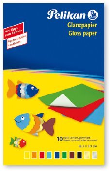 Pelikan Glanzpapier,Gummiert 232 M 10 Mappe