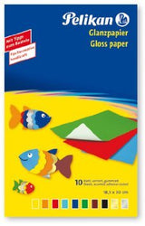 Pelikan Glanzpapier,Gummiert 232 M 10 Mappe