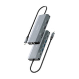 Docking Usb Tipo-C Aisens Asuc-10p052-Gr 2xhdmi 4k 1xrj45 3xusb 1xusb Tipo-C 1xusb Tipo-C Pd 1xlector De Tarjetas Gris