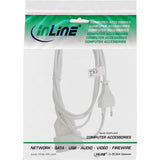 Inline Euro Type C Plug Power Extension Macho A Hembra Blanco 5m