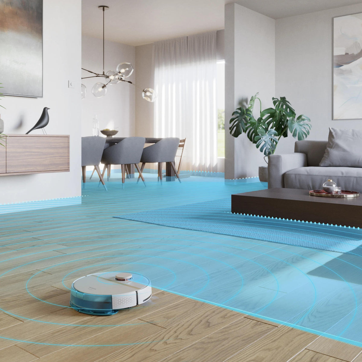 Robot De Limpieza Philips Xu7000 02 Homerun Serie 7000 Aqua  En Seco Y Húmedo, Blanco