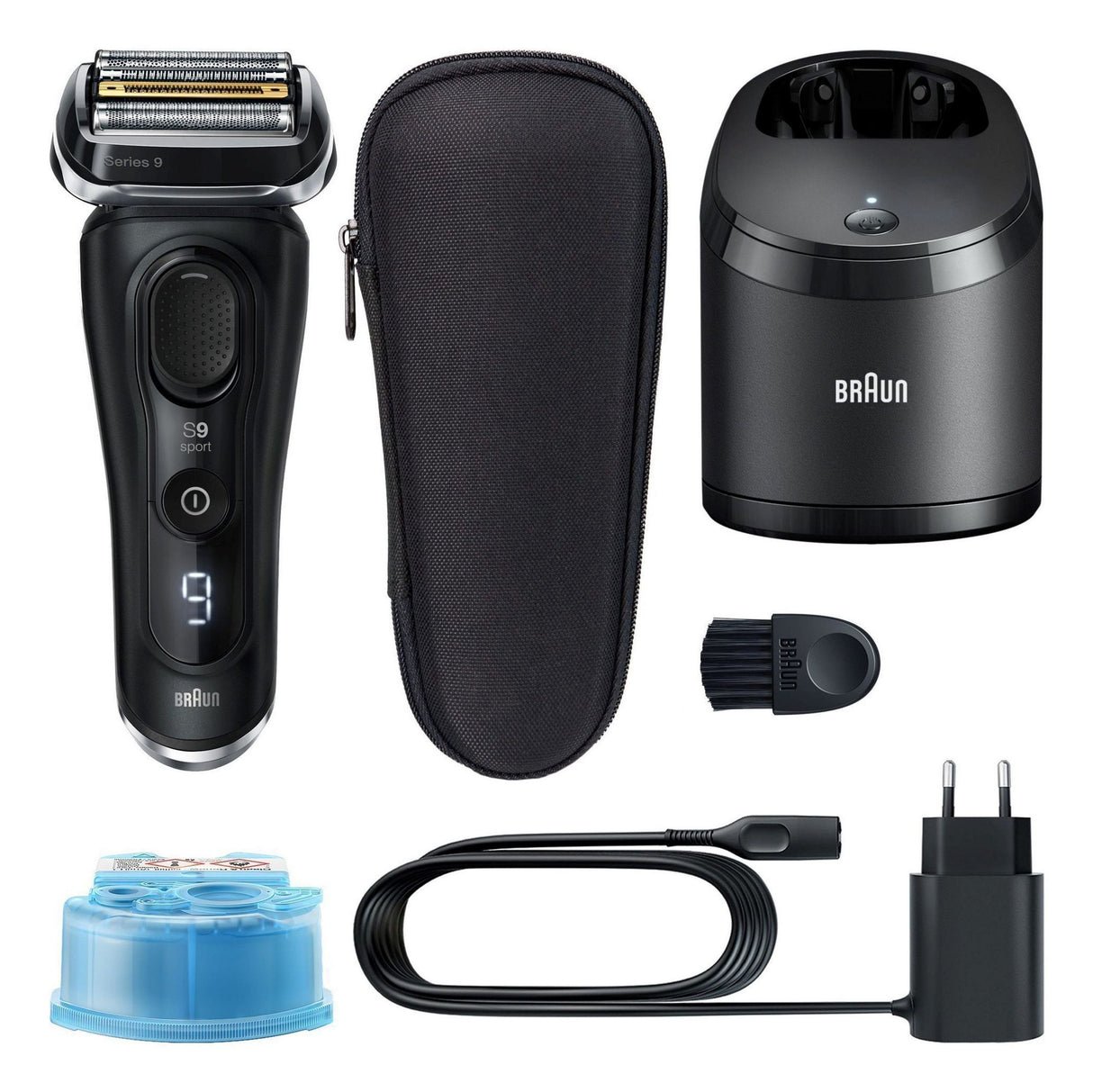 EAN 8700216808101 - Braun Series 9 9352cc Sport Máquina de afeitar de láminas Recortadora Negro, Gris imagen 7