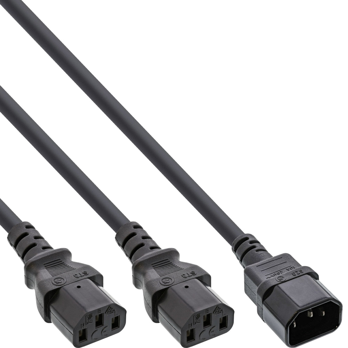 Inline Cable Alimentacion Tipo F 1x Iec-C14 A 2x Iec-C13 3m